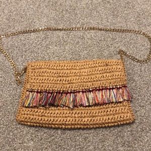 Straw purse... 11” wide by 7” deep